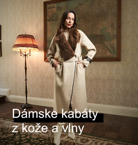 Dámske kabáty z kože a vlny