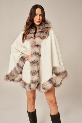 Dámske vlnené pončo s kašmírom