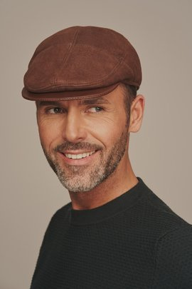 Pánska zimná kožená čiapka